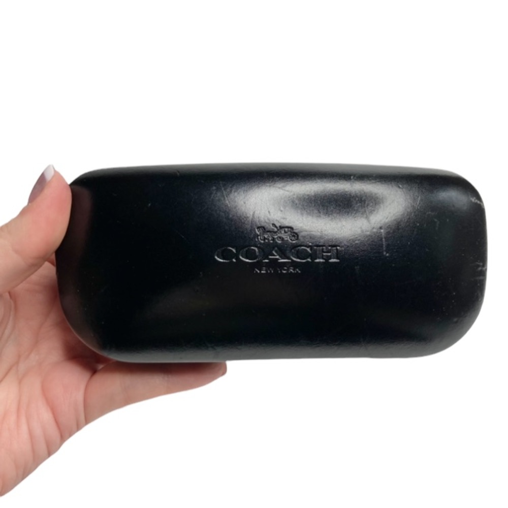 COACH Black Embossed Large Hard Shell Sunglasses Travel Case